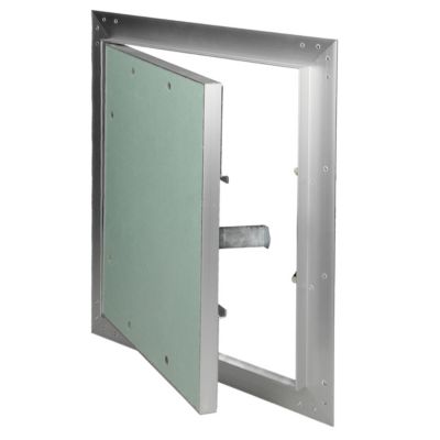 Trappe de visite ECD Germany 250x300 mm aluminium/vert charnière de porte à droite ou à gauche