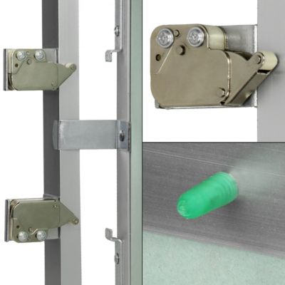 Trappe de visite ECD Germany 250x300 mm aluminium/vert charnière de porte à droite ou à gauche