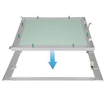 Trappe D'inspection HEBEOT Blanche 300x300 Mm En ABS Avec Charnière – Porte Amovible Facile à Poser