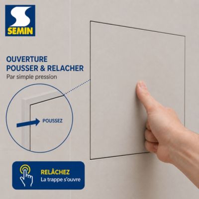 Trappe de visite hydrofuge alu 600 x 600 mm - SEMIN