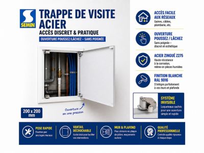 Trappe de visite Laquée Blanche 200x200mm