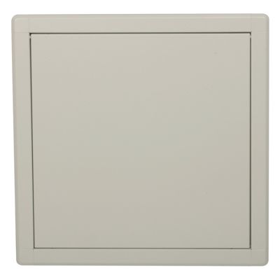 Trappe de visite laquée blanche en acier, 400 x 400 mm, fermeture à pression