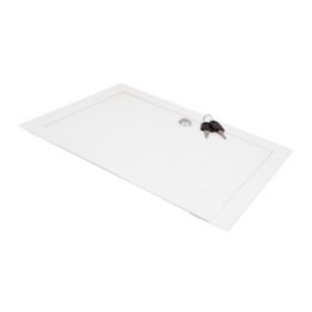 Trappe de visite Porte d'inspection en métal, serrure blanche, 30x60cm