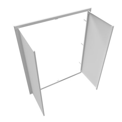 Trappes de visite grand format en acier blanc - Dimensions de passage :  800 x 1000 mm - ATOLE