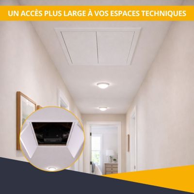 Trappes de visite grand format en acier blanc - Dimensions de passage :  800 x 1000 mm - ATOLE