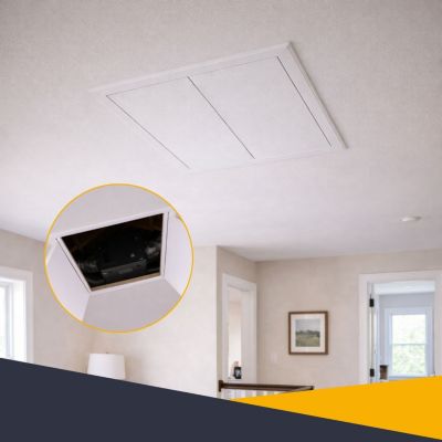 Trappes de visite grand format en acier blanc - Dimensions de passage :  800 x 1000 mm - ATOLE