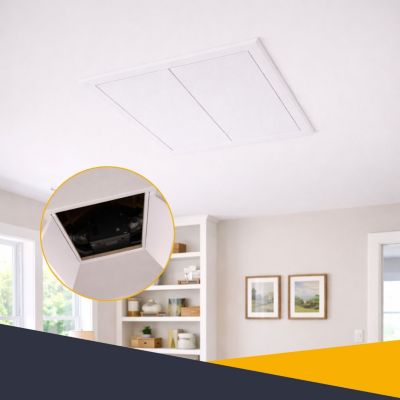 Trappes de visite grand format en acier blanc - Dimensions de passage :  800 x 1000 mm - ATOLE