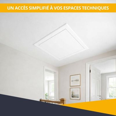 Trappes de visite initiale en acier blanc - Dimensions de passage : 600 x 600 mm - ATOLE