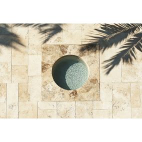Travertin Gamme Rustic mix Sol Extérieur l. 40.6 x L. 61 x ep. 3
