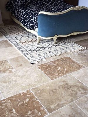 Travertin pierre naturelle 2nd choix PREMIUM - 61 x 40,6cm Ep. 1,2cm (vendu au m²)