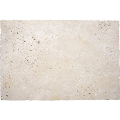 Travertin sol et mur intérieur L.60 x l.40 cm x ép.12 mm, Travertino Light