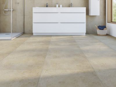 Travertin sol et mur intérieur L.61 x l.61 cm x ép.12 mm, Travertino