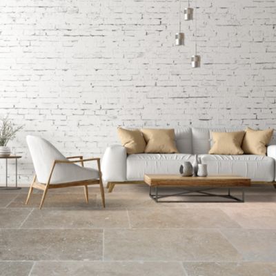 Travertin sol et mur intérieur L.91,5 x l.61 cm x ép.12 mm, Travertino