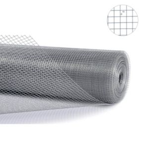 Treillis électrosoudé galvanisé 13x13 mm 1x25 m pour clôtures fermes animaux