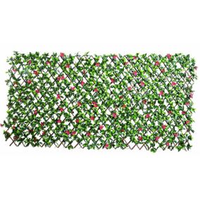 Treillis osier avec feuilles artificielles L.2 x l.1 m