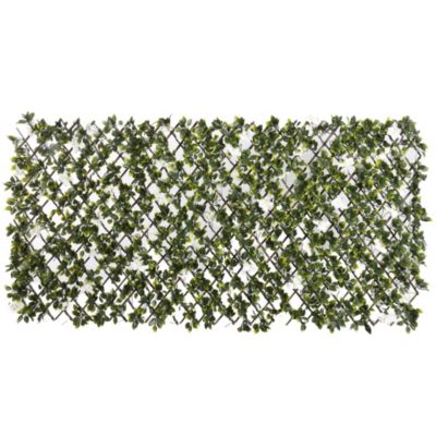 Treillis osier avec fleurs artificielles jasmin L.2 x l.1 m