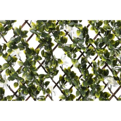 Treillis osier avec fleurs artificielles jasmin L.2 x l.1 m
