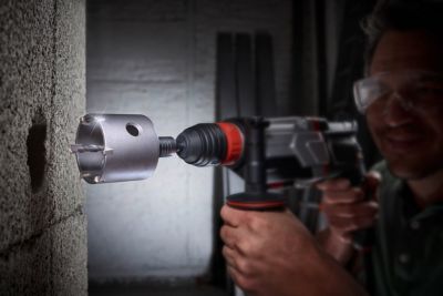 Trépan carbure de tungstène SDS+ Wolfcraft ø105 mm pour béton, maçonnerie et pierre