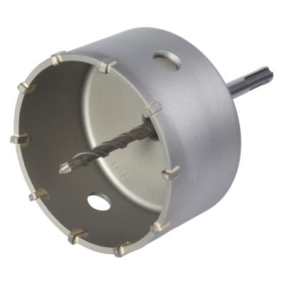 Trépan carbure de tungstène SDS+ Wolfcraft ø105 mm pour béton, maçonnerie et pierre