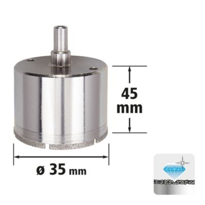 Trépan diamant Wolfcraft Ceramic ø35 mm pour carrelage ou carreaux de faïence