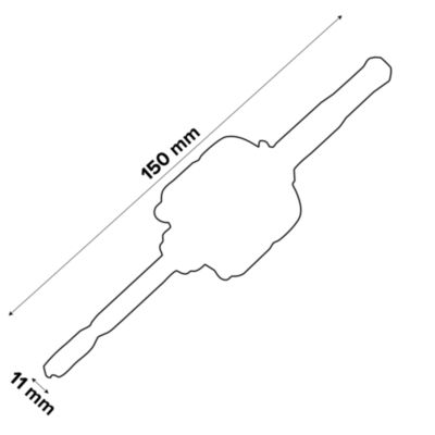 Trépan pilote SDS+ Erbauer Ø11 mm avec tige 32-152 mm