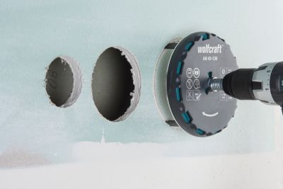 Trépan réglable Wolfcraft ø45 / 130 mm pour bois, aggloméré et contreplaqué