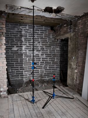 Trépied Erbauer Lewo-tripod réglable noir et bleu