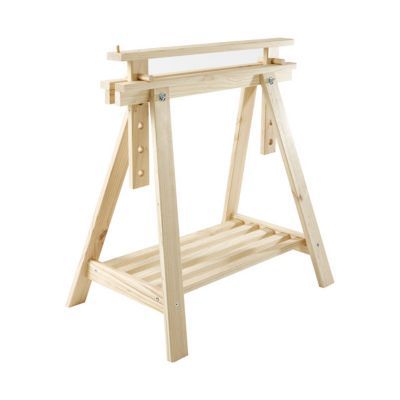 Tréteau architecte en pin l.70 x L.70 x H.90 cm, Form Architect