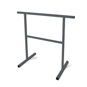 Tréteau fixe en métal époxy CQFD Solid anthracite H. 74 cm