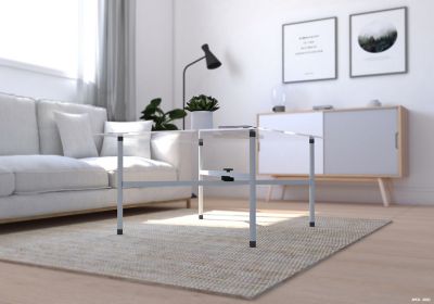 Tréteau pliant multifonction en acier époxy CQFD Campus anthracite H. 38 à 95 cm