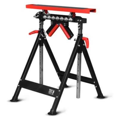 Treteau telescopique a rouleaux - Max 200kg, 4 Positions, Hauteur réglable 83 à 127,5 cm - Brick