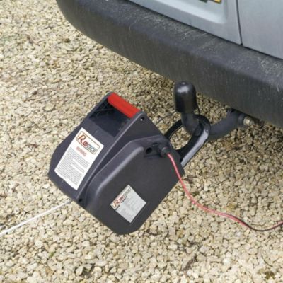 Treuil electrique 12V avec telecommande 5000 KG cable acier 9,14 M