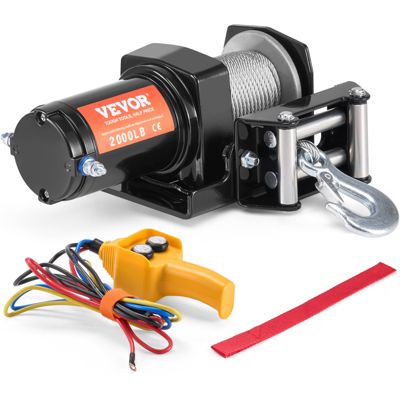 Treuil électrique 12 V 907 kg pour VTT/UTV, câble acier 11,9 m, télécommande