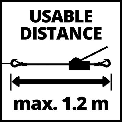 Treuil à levier manuel portable Einhell - force de traction 500 kg, câble 10 m