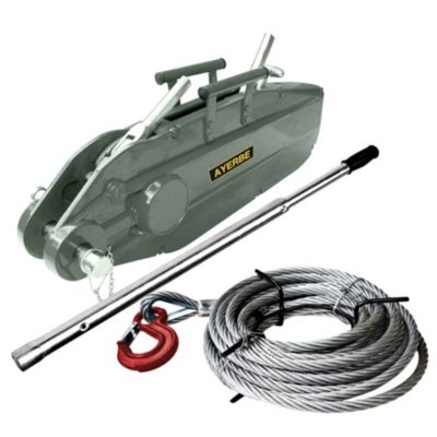 Treuil manuel aluminium cable 20mm capacite max 5400kg