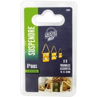 Triangle accroche tableau - lot de 9 - assortiment