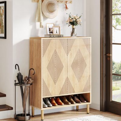Tribesigns Armoire à chaussures avec 2 portes 6 étages pour 25 paires de chaussures