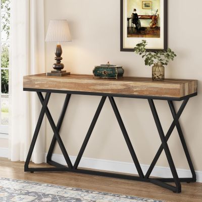 Tribesigns Table Console de 140cm avec Base en métal Unique ...