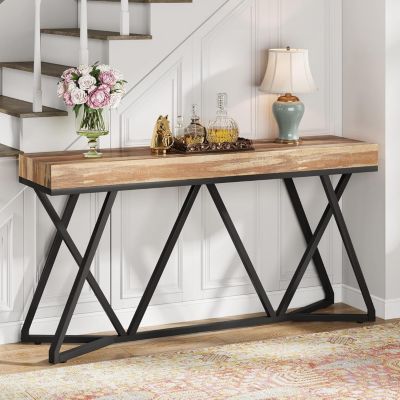 Tribesigns Table Console de 140cm avec Base en métal Unique ...