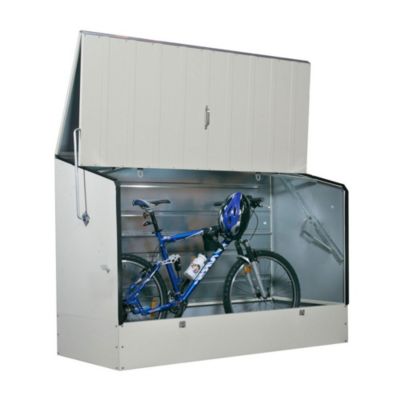 Trimetals Abri à vélos en métal 1750L crème + kit d'ancrage - Bicycle Store