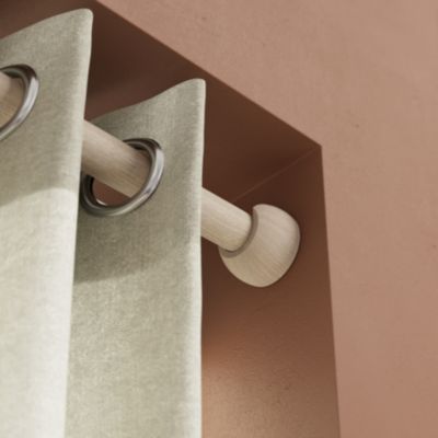 Tringle à rideau Chalki bois de frêne beige Ø28 x L.150cm GoodHome