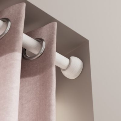 Tringle à rideau Chalki bois de frêne blanc Ø28 x L.150cm GoodHome