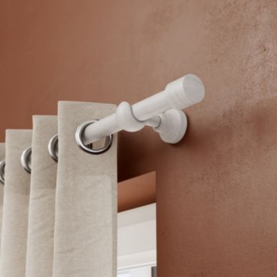 Tringle à rideau Chalki bois de frêne blanc Ø28 x L.200cm GoodHome