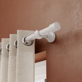Tringle à rideau Chalki bois de frêne blanc Ø28 x L.200cm GoodHome