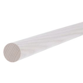 Tringle à rideau Chalki bois de frêne blanc Ø28 x L.250cm GoodHome