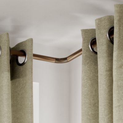 Tringle à rideau coudée Kozani effet bronze cuivré Ø19mm GoodHome