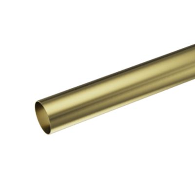 Tringle à rideau Elasa métal effet laiton doré satin Ø28 x L.200cm GoodHome