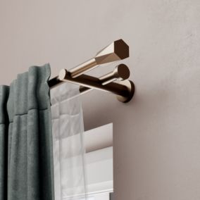 Tringle à rideau Kozani métal effet bronze cuivré Ø19 x L.300cm GoodHome