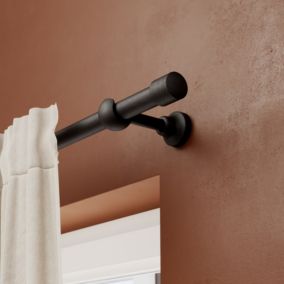 Tringle à rideau Lamia bois noir Ø28 x L.200cm GoodHome