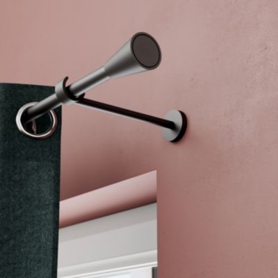 Tringle à rideau Tinos métal effet titane gris Ø19 x L.200cm GoodHome